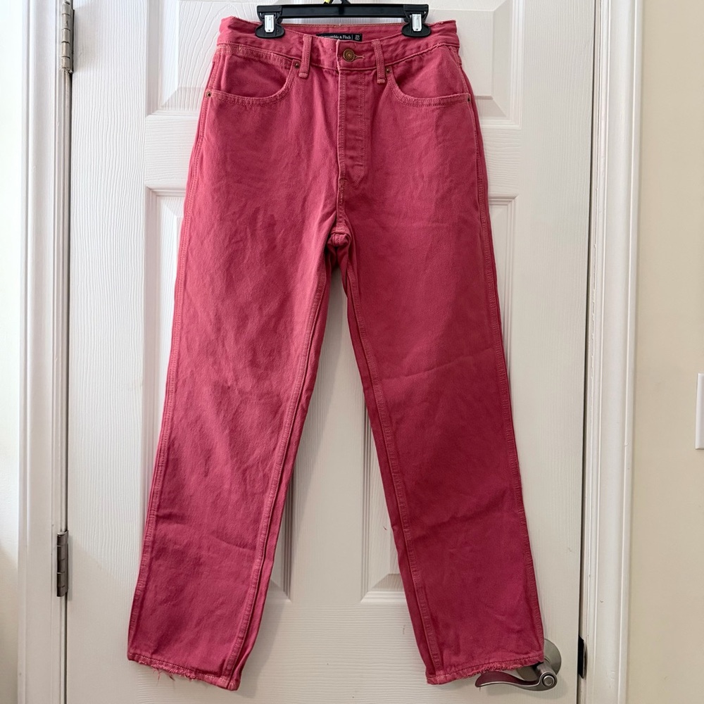 Abercrombie & fitch red jeans sz 26